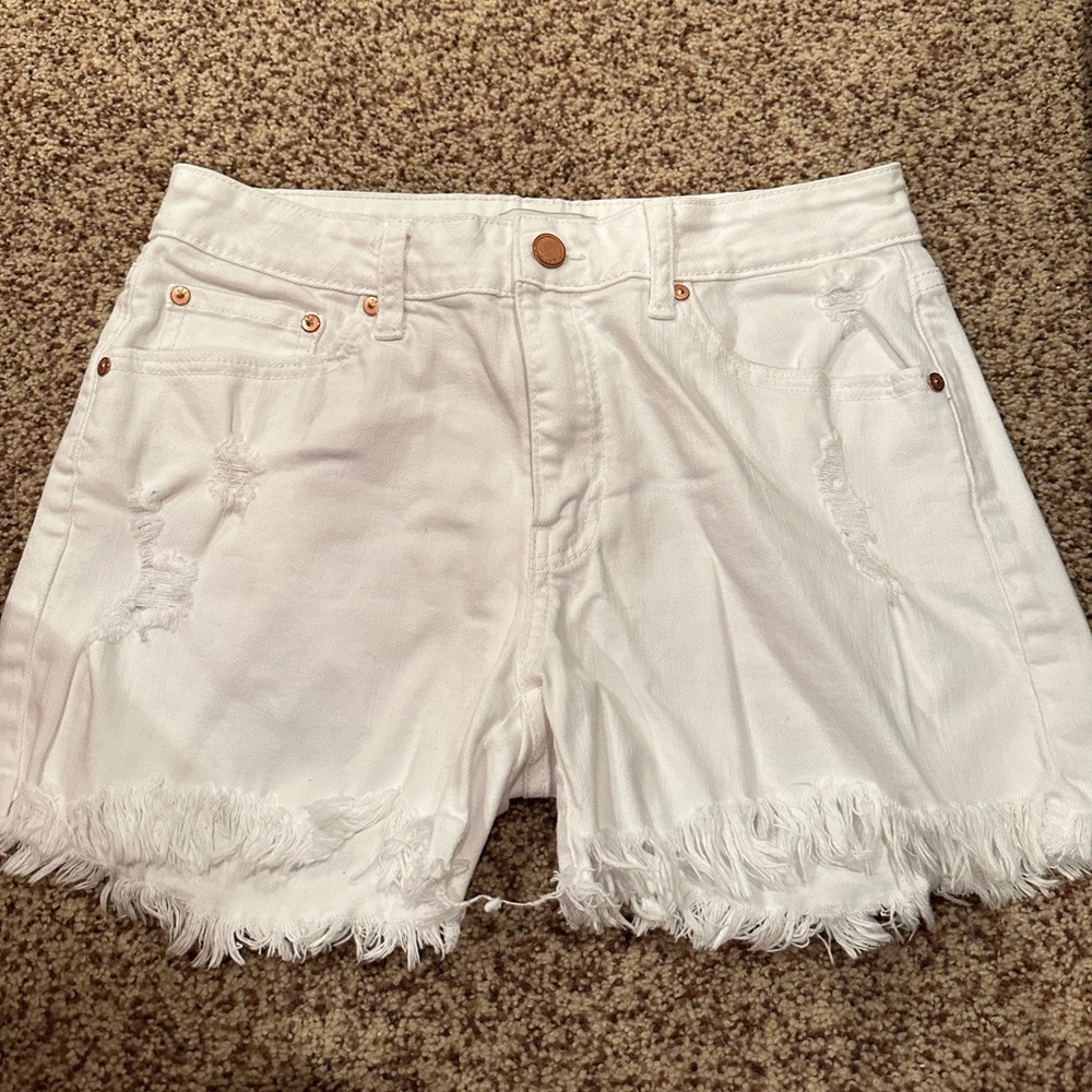 JBD white jean shorts